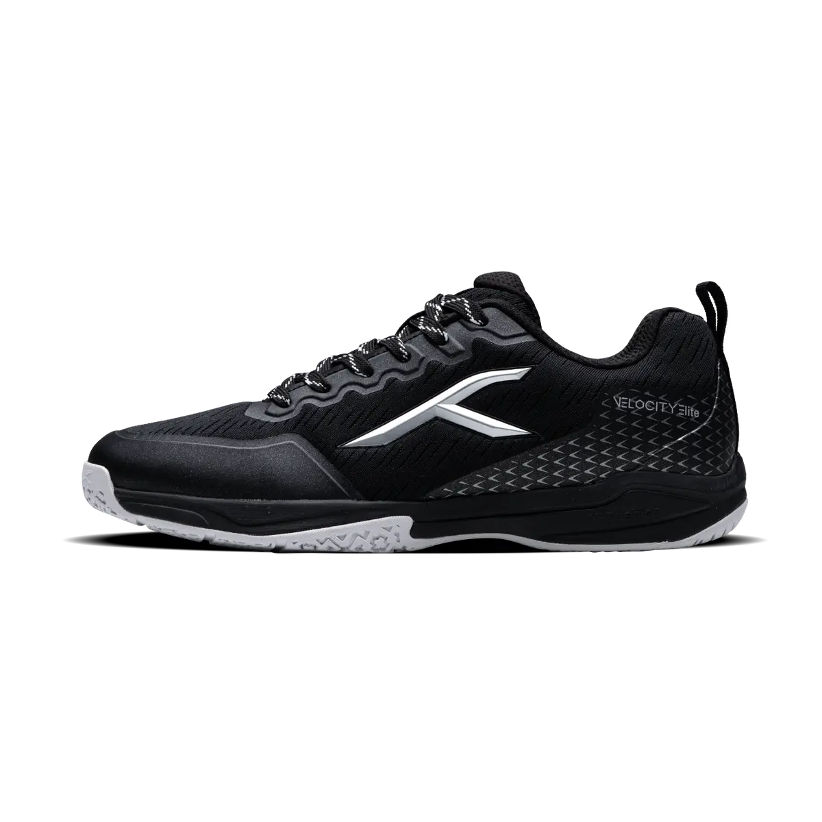 Hundred Velocity Elite Unisex Badminton Shoes (Black/Silver) 1