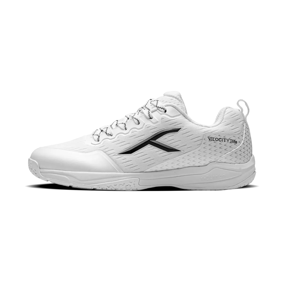 Hundred Velocity Elite Unisex Badminton Shoes (White/Black) 1