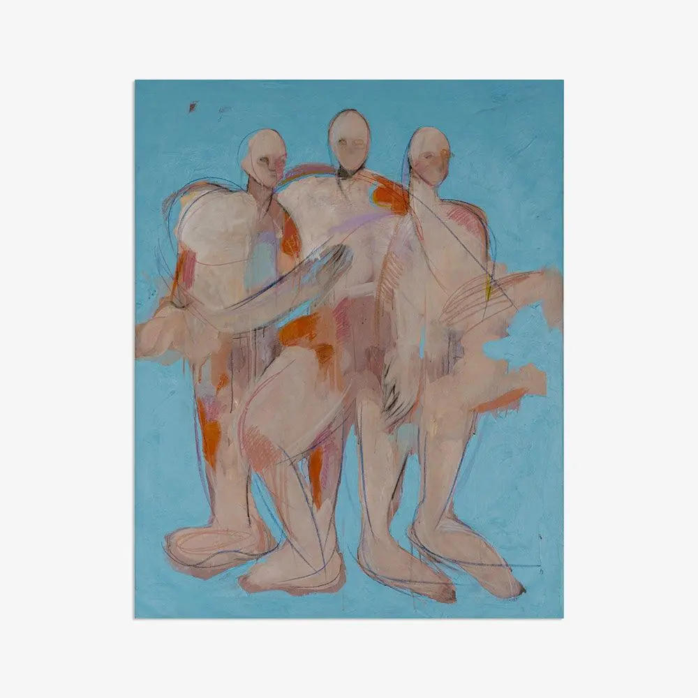 Three Figures (Blue) 3