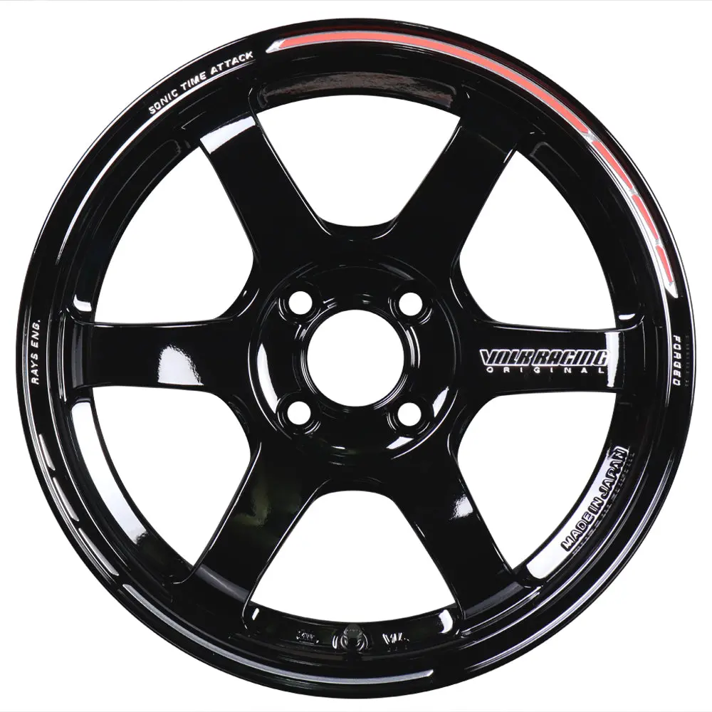 Volk Racing Te37 Sonic Time Attack Edition Wheels - Gloss Black 15X7 / 4X100 1