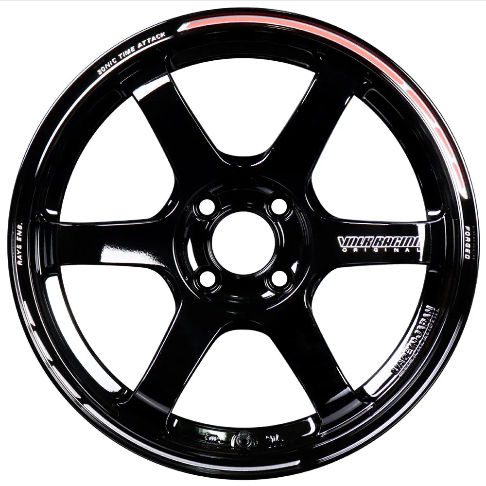 Volk Racing Te37 Sonic Time Attack Edition Wheels - Gloss Black 16X8 / 4X100 / +36 1