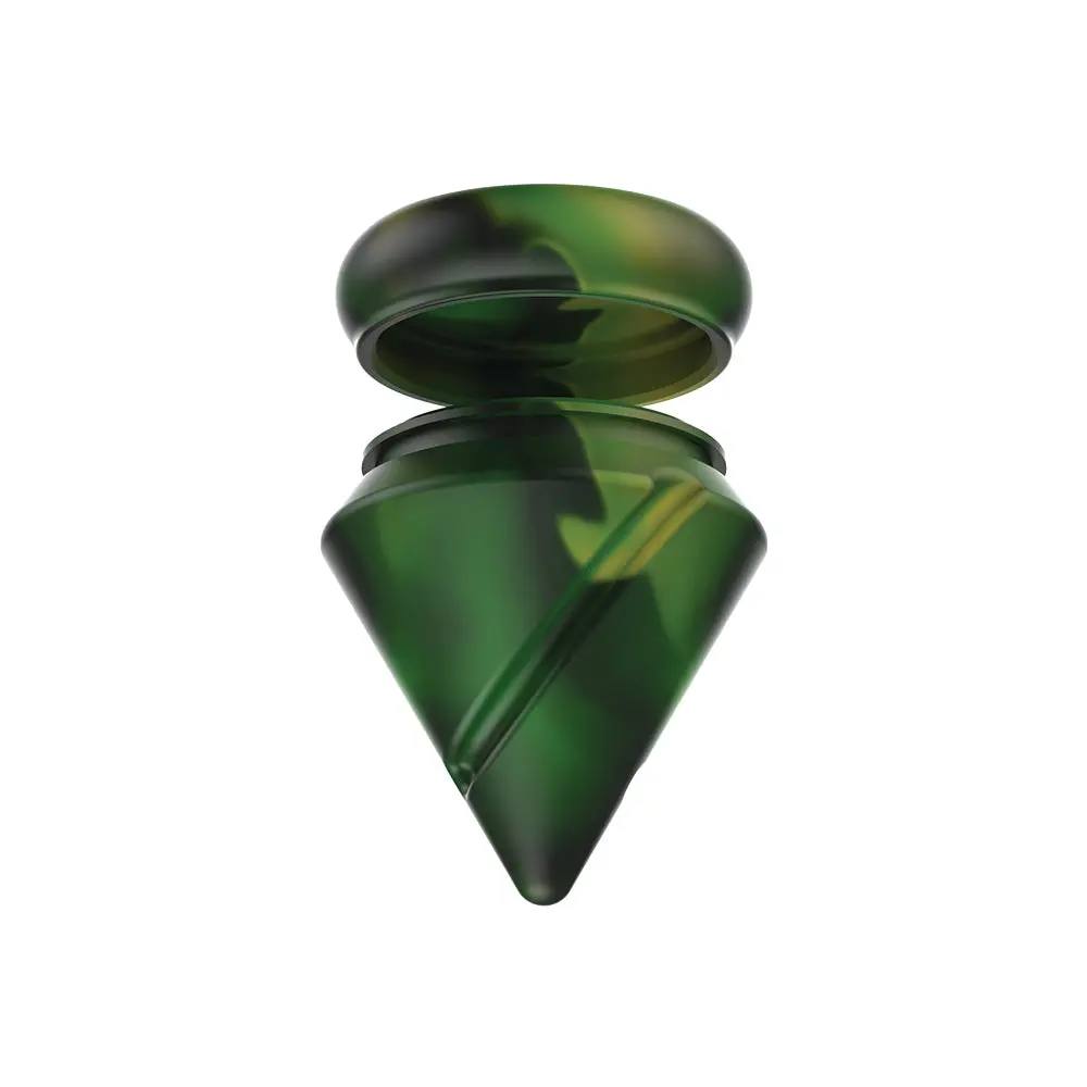 Diamond Spinner Carb Cap Silicone Jar + Terp Ball - Green Yellow Black 2