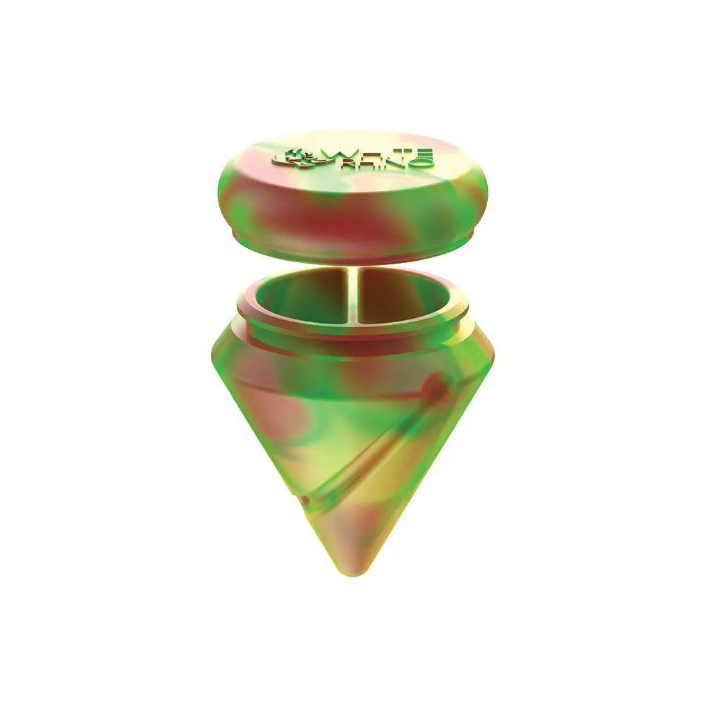 Diamond Spinner Carb Cap Silicone Jar + Terp Ball - Rasta 1