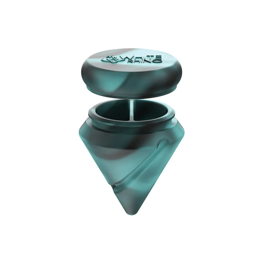Diamond Spinner Carb Cap Silicone Jar + Terp Ball - Turquoise Black 1