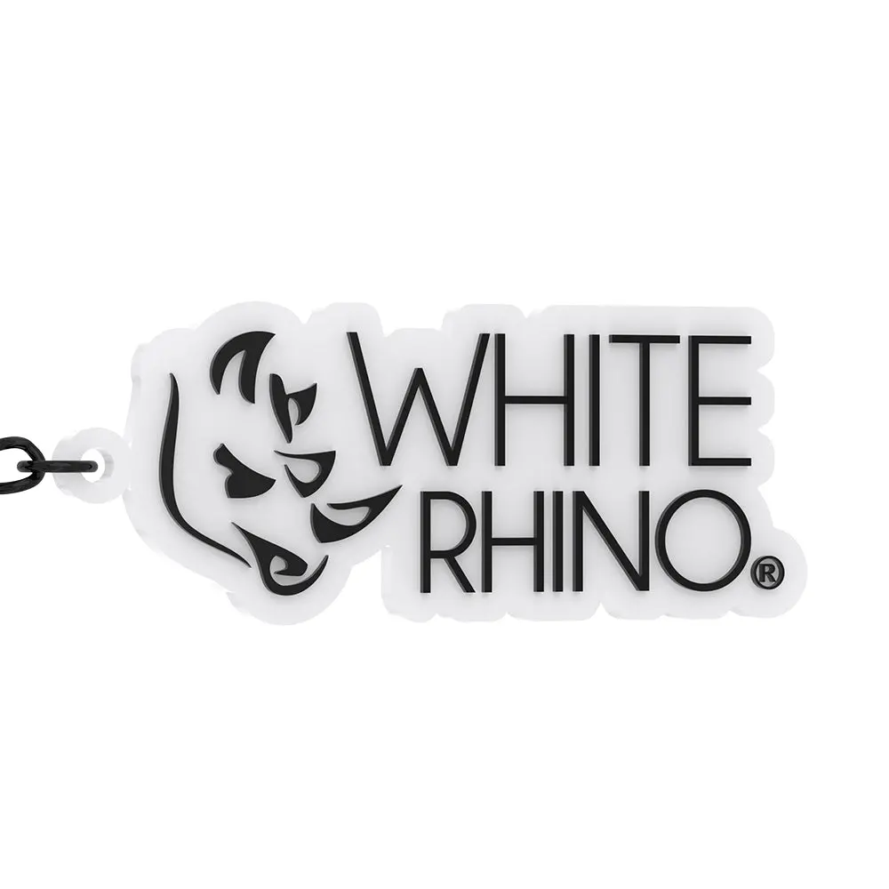 White Rhino Keychain Double Stacked 1