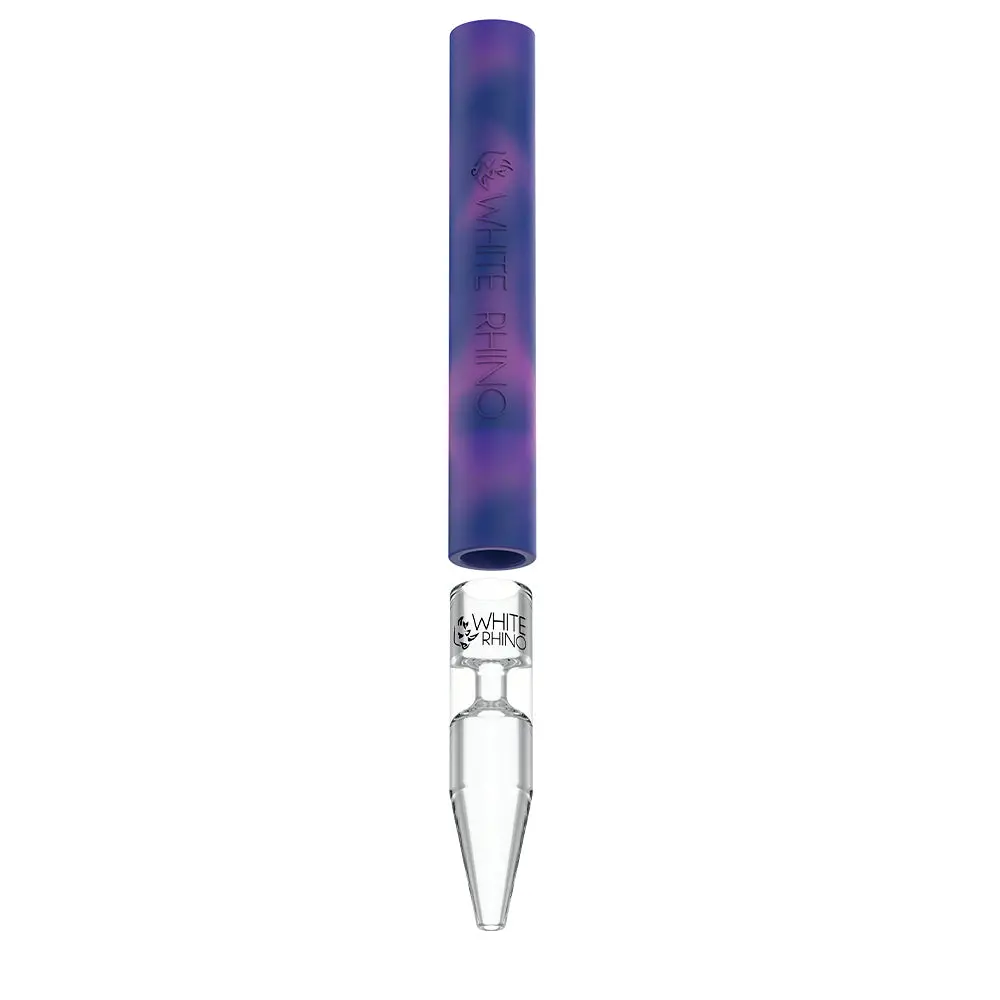 Rotate™ Chillum To Straw Pyrex - Purple Blue 1