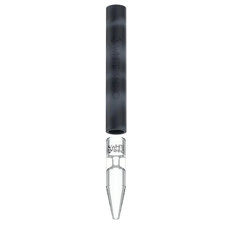 Rotate™ Chillum To Straw Pyrex - Black Grey 1
