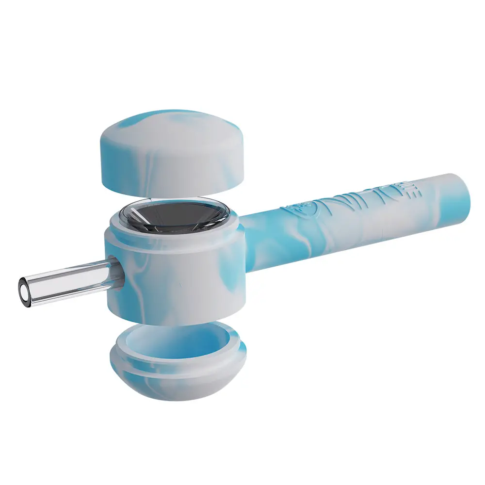 Handpipe To Straw Glow In The Dark - Blue White 1