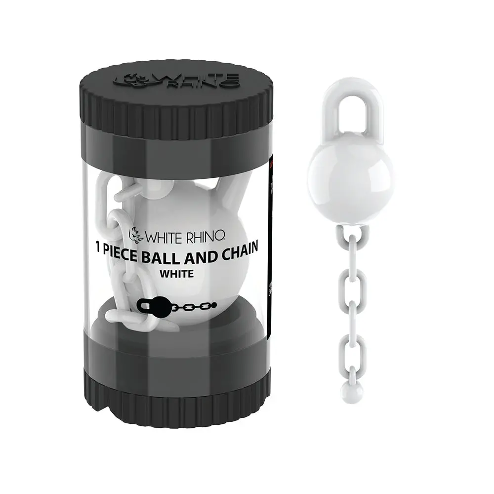 Terp Slurper 1 Piece Ball And Chain With Silicone Jar - White 1