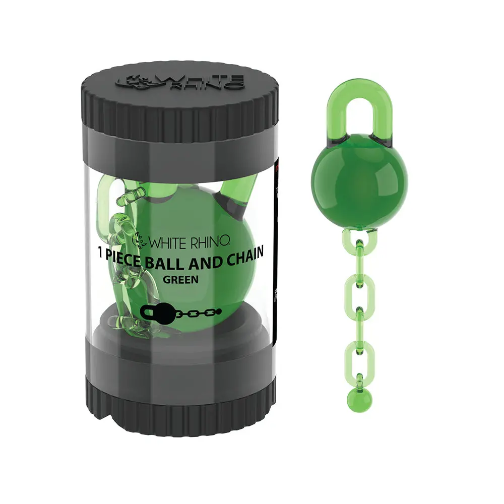 Terp Slurper 1 Piece Ball And Chain With Silicone Jar - Green 1