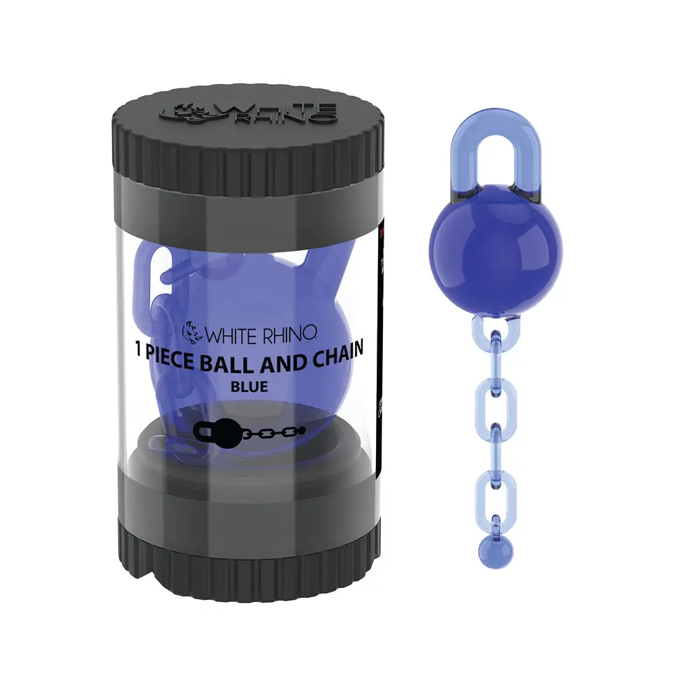 Terp Slurper 1 Piece Ball And Chain With Silicone Jar - Blue 1