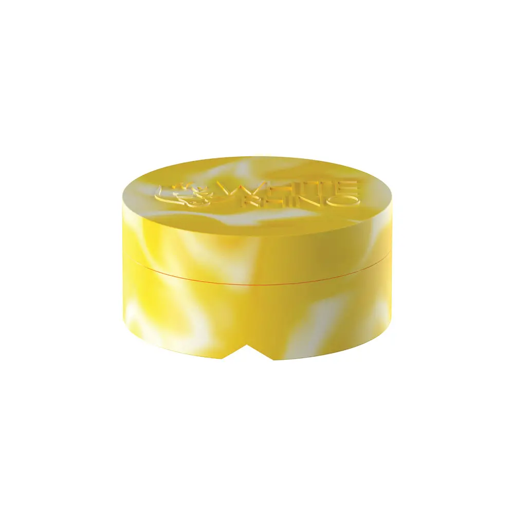 Silicone Spinner Jar And Carb Cap Glow Yellow White 1