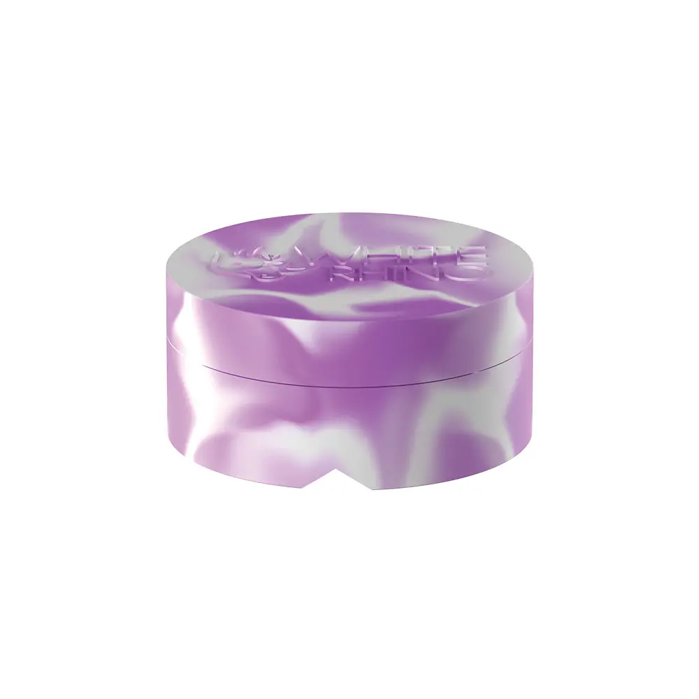Silicone Spinner Jar And Carb Cap Glow Purple White 1