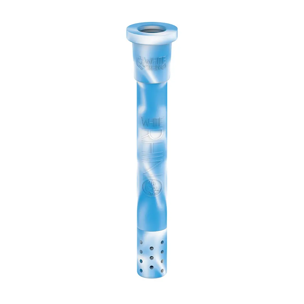 Adjustable Silicone Downstem - Blue White 1