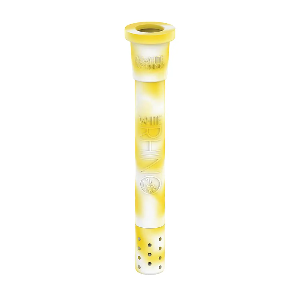 Adjustable Silicone Downstem Glow In The Dark - Yellow White 1