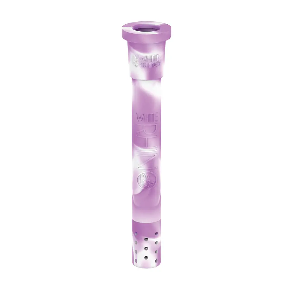 Adjustable Silicone Downstem Glow In The Dark - Purple White 1