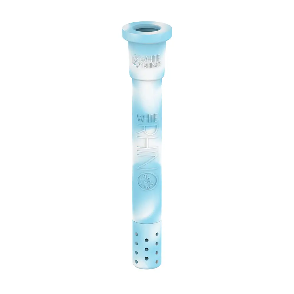Adjustable Silicone Downstem Glow In The Dark - Blue White 1