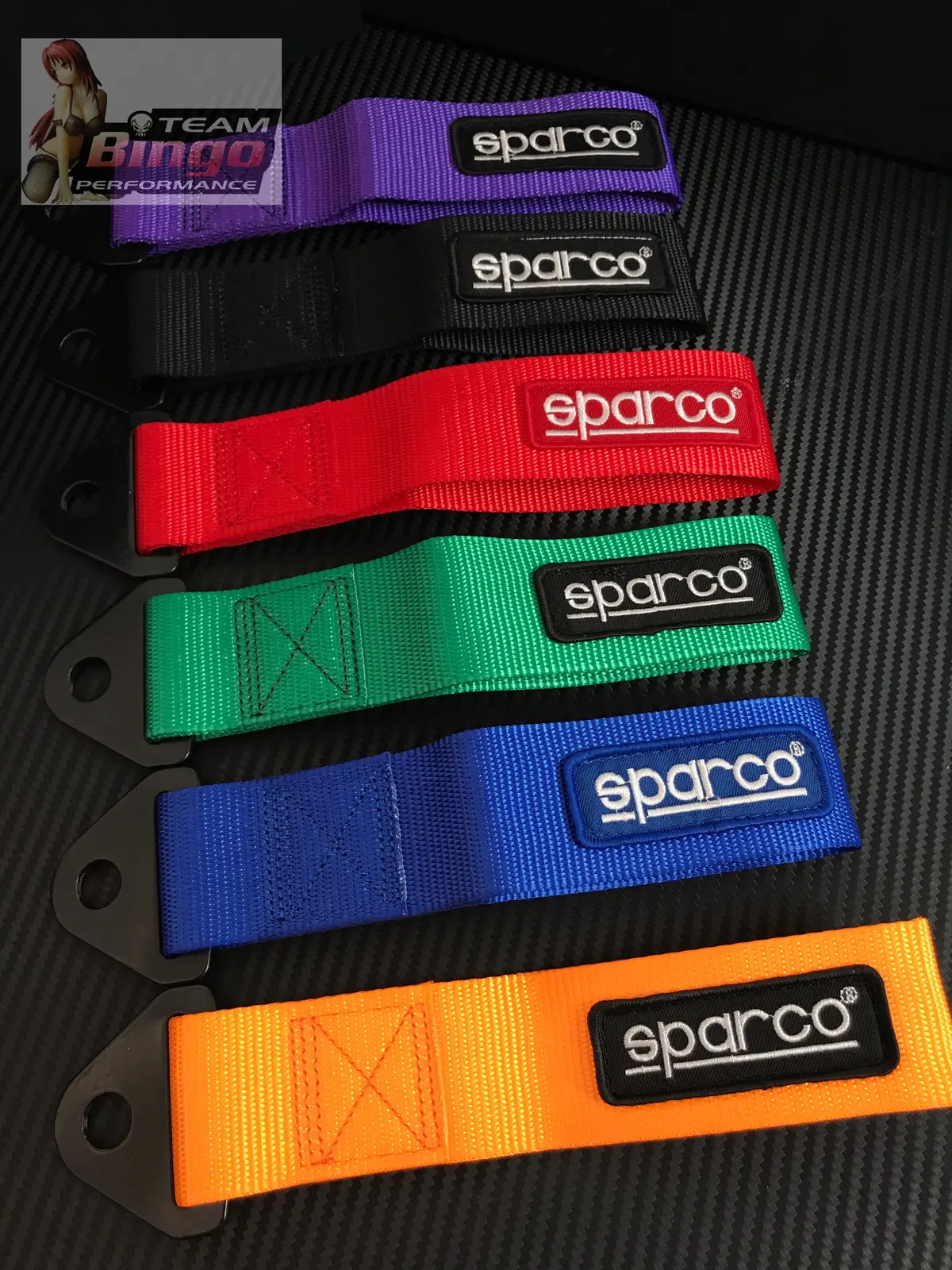Sparco Tow Strap 270Mm 14Mm Mount Cams Approved 1