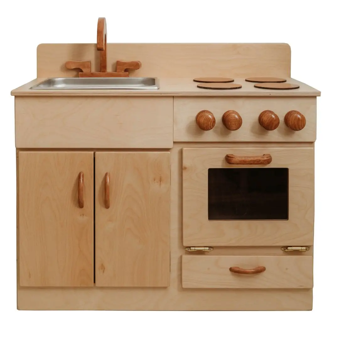 Classic Wooden Play Kitchen 1
