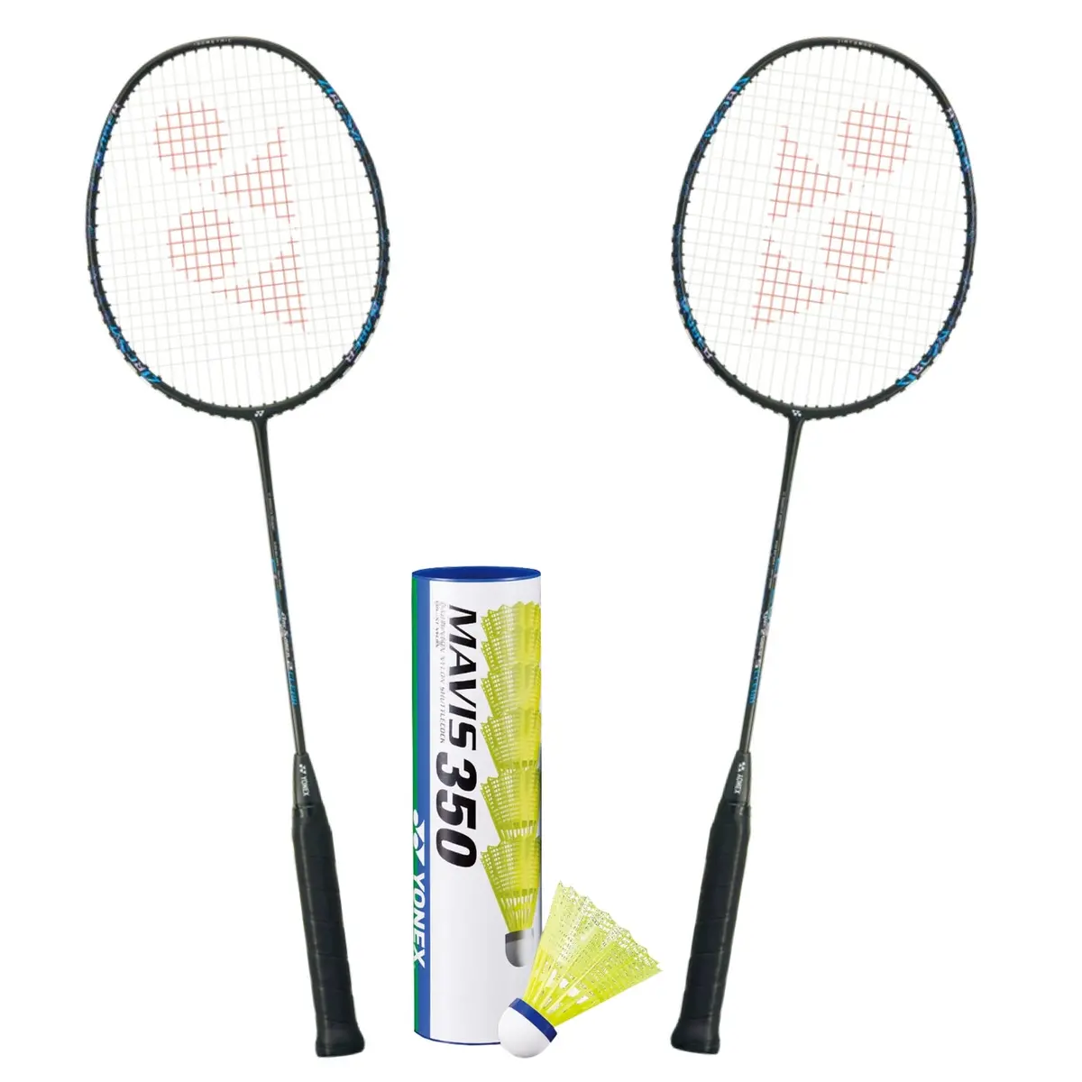 Yonex Badminton Combo Set (Two Arcsaber 2 Clear Rackets + 1 Tube Of Mavis 350 Shuttlecock) 1