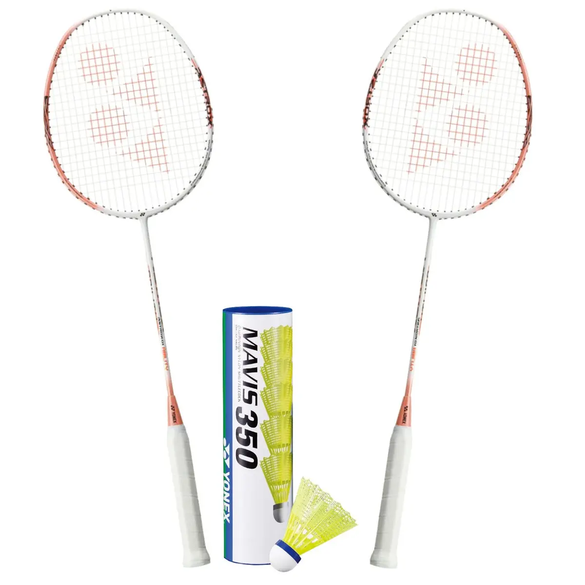 Yonex Badminton Combo Set (2 Astrox 01 Ability Rackets + 1 Tube Of Mavis 350 Shuttles) 1