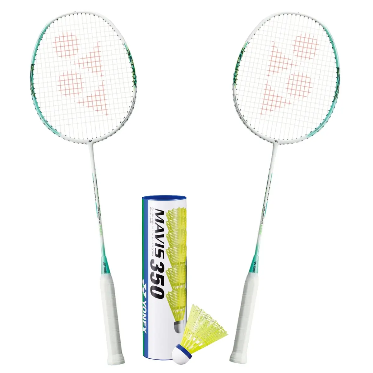 Yonex Badminton Combo Set (2 Astrox 01 Feel Rackets + 1 Tube Of Mavis 350 Shuttlecock) 1