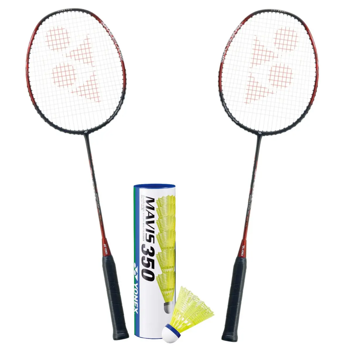 Yonex Badminton Combo Set (2 Nanoflare 001 Ability Rackets + 1 Tube Of Mavis 350 Shuttles) 1