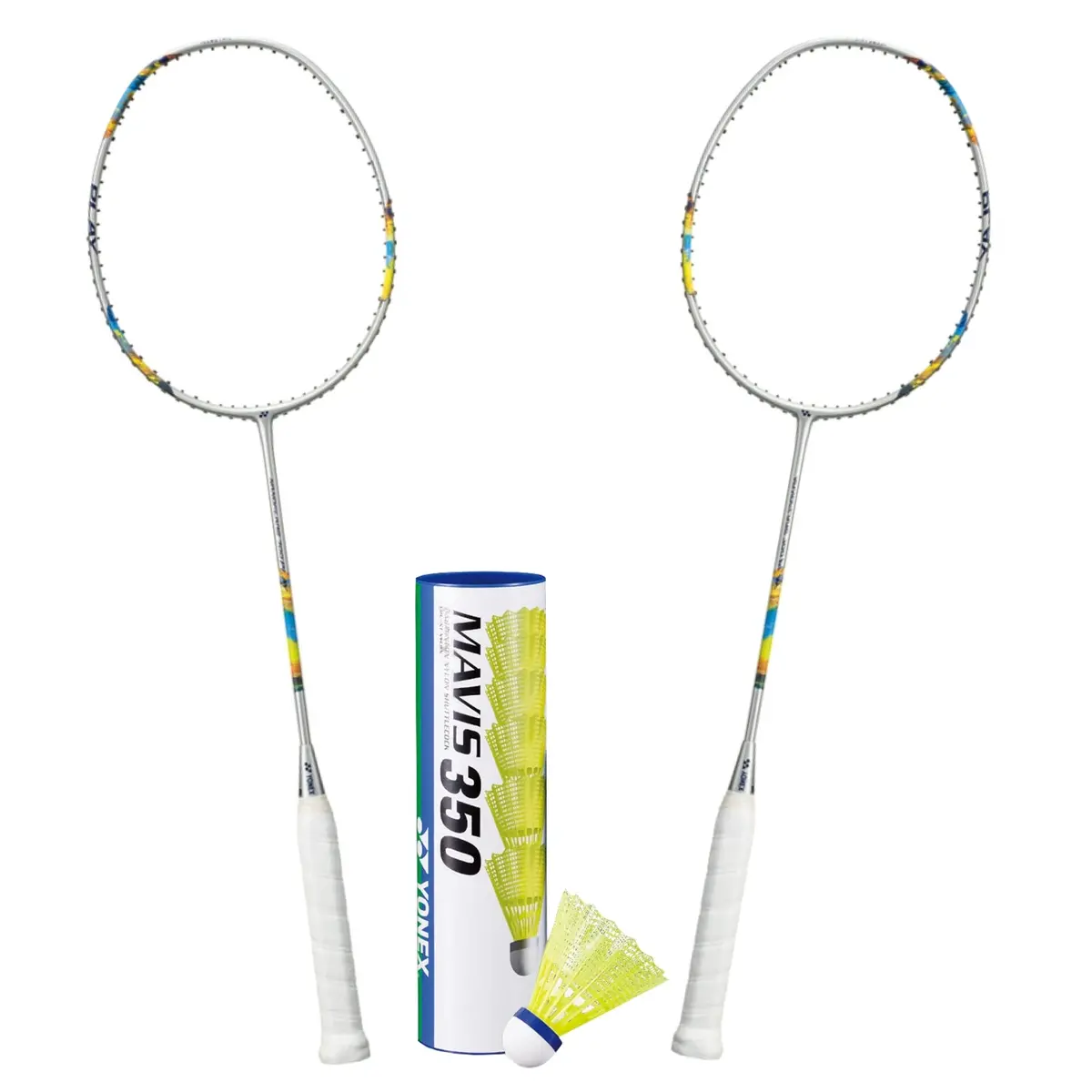 Yonex Badminton Combo Set (2 Nanoflare 700 Play Rackets + 1 Tube Of Mavis 350 Shuttlecock) 1