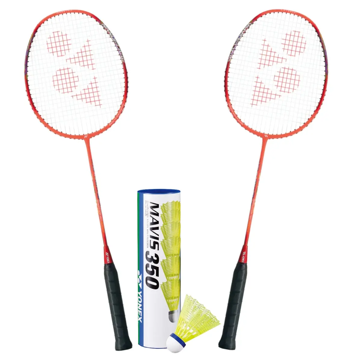 Yonex Badminton Combo Set (2 Nanoflare 001 Ability Rackets + 1 Tube Of Mavis 350 Shuttlecock) 1