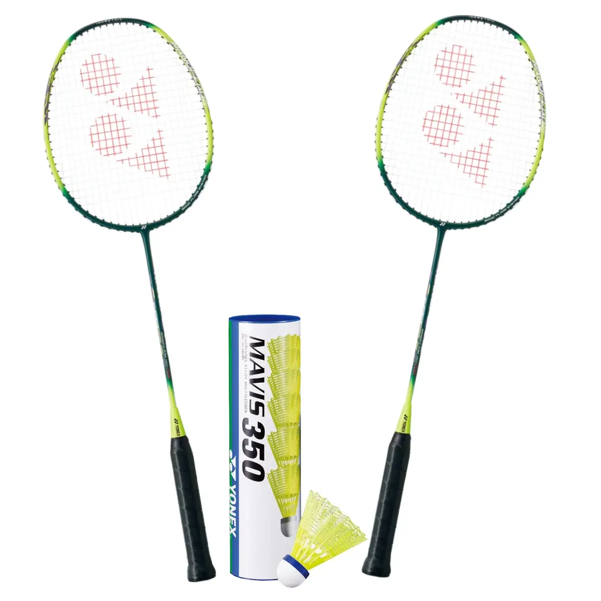 Yonex Badminton Combo Set (2 Nanoflare 001 Feel Rackets + 1 Tube Of Mavis 350 Shuttlecock) 1