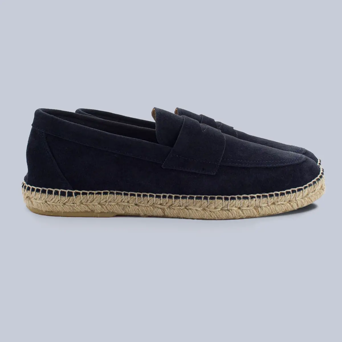 Navy Suede Penny Espadrilles 1
