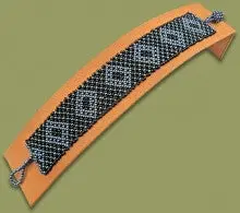 Beaded Bracelet Flat Black Metallic 1