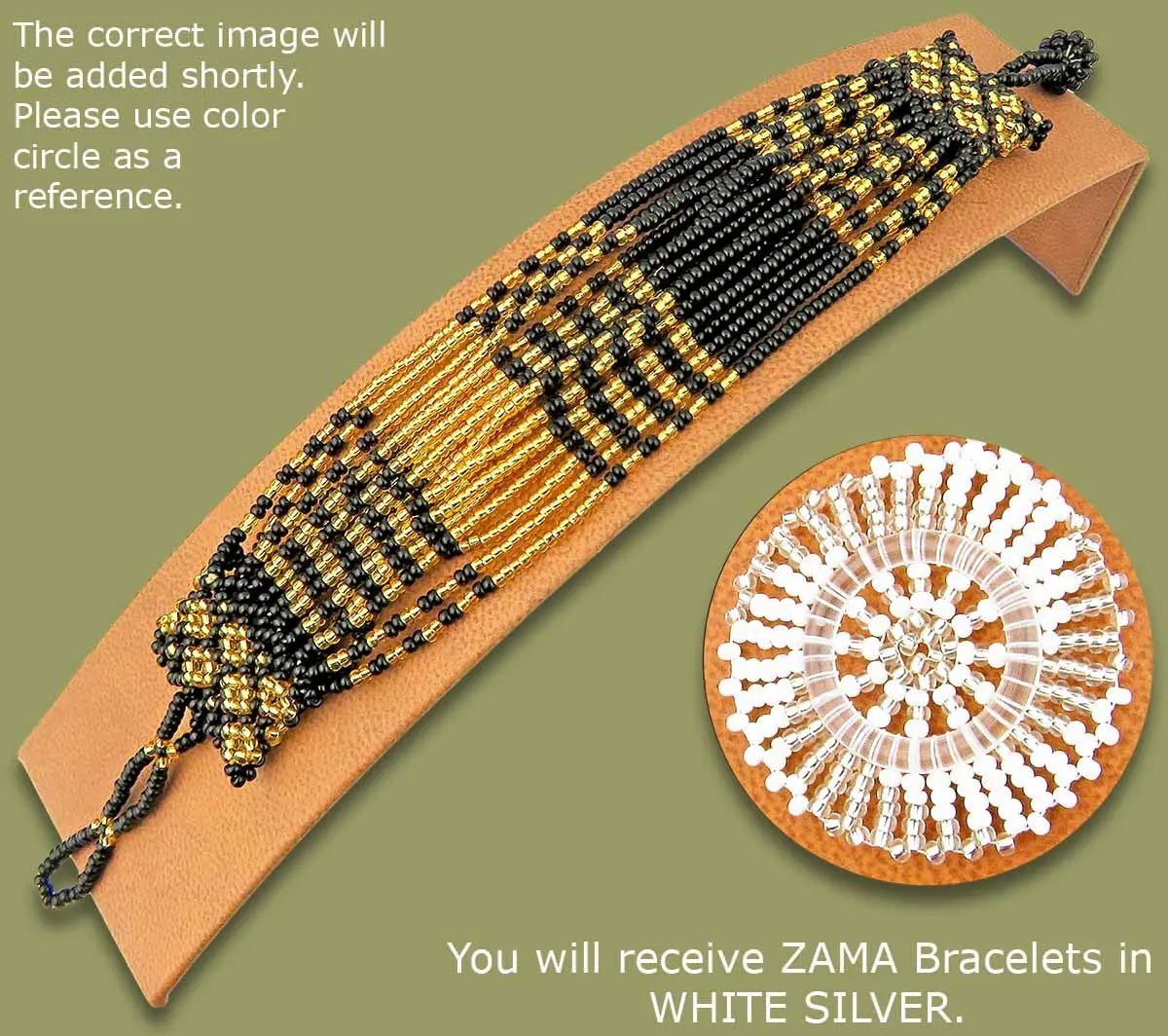Beaded Bracelets Zama White Silver 1