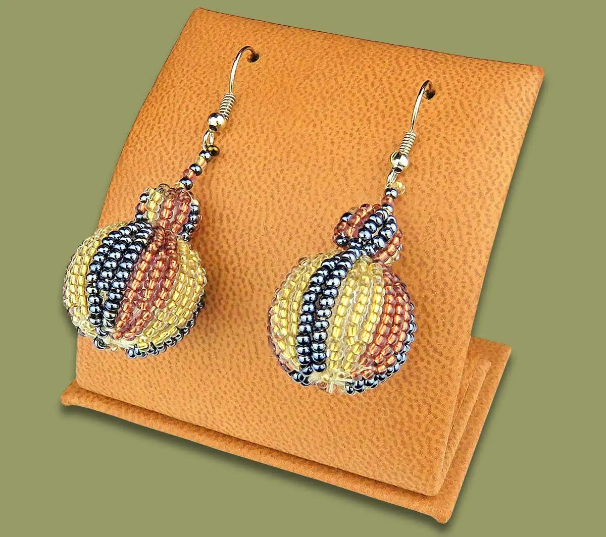 Bobble Earrings Copper Metallic White-Gold 1