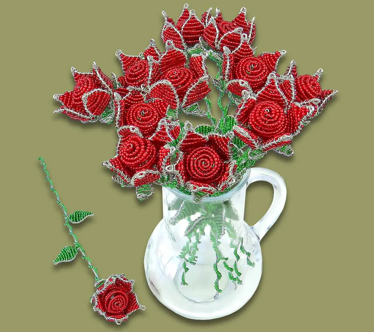 Beaded Rose African 1
