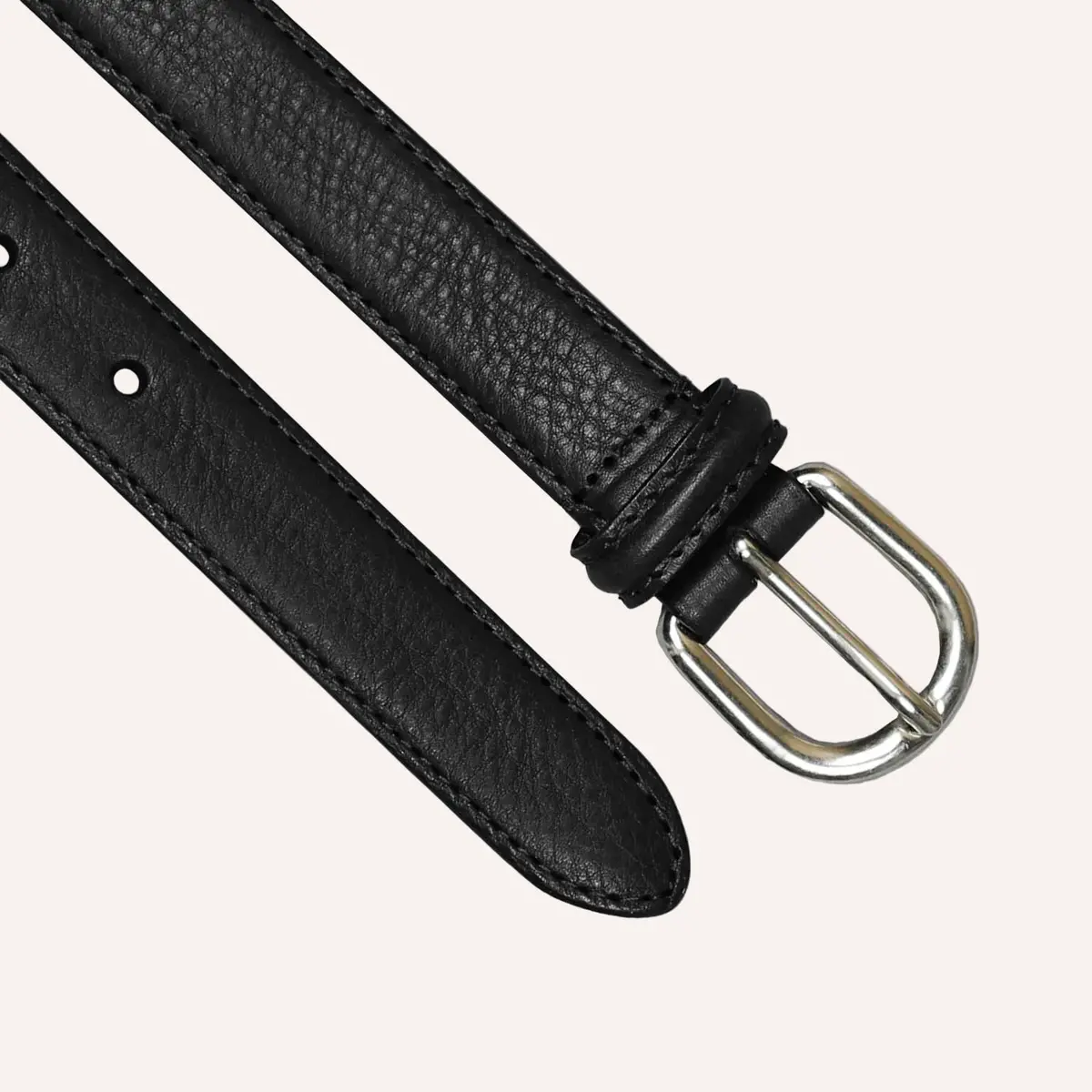 Black Leather 25Mm Belt 1