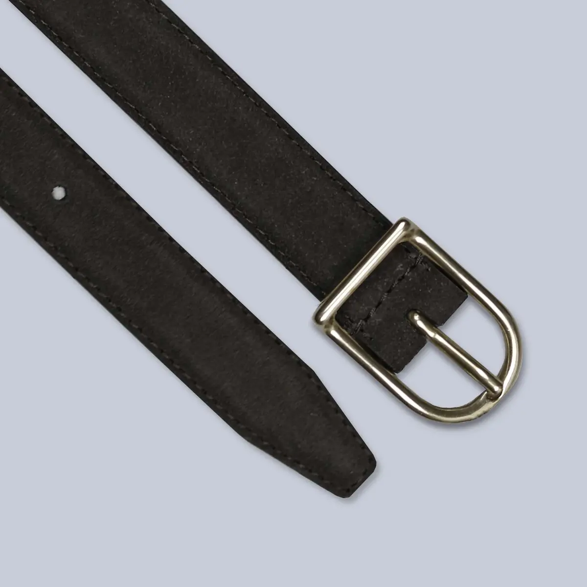 Brown Suede Leather 25Mm Belt 1