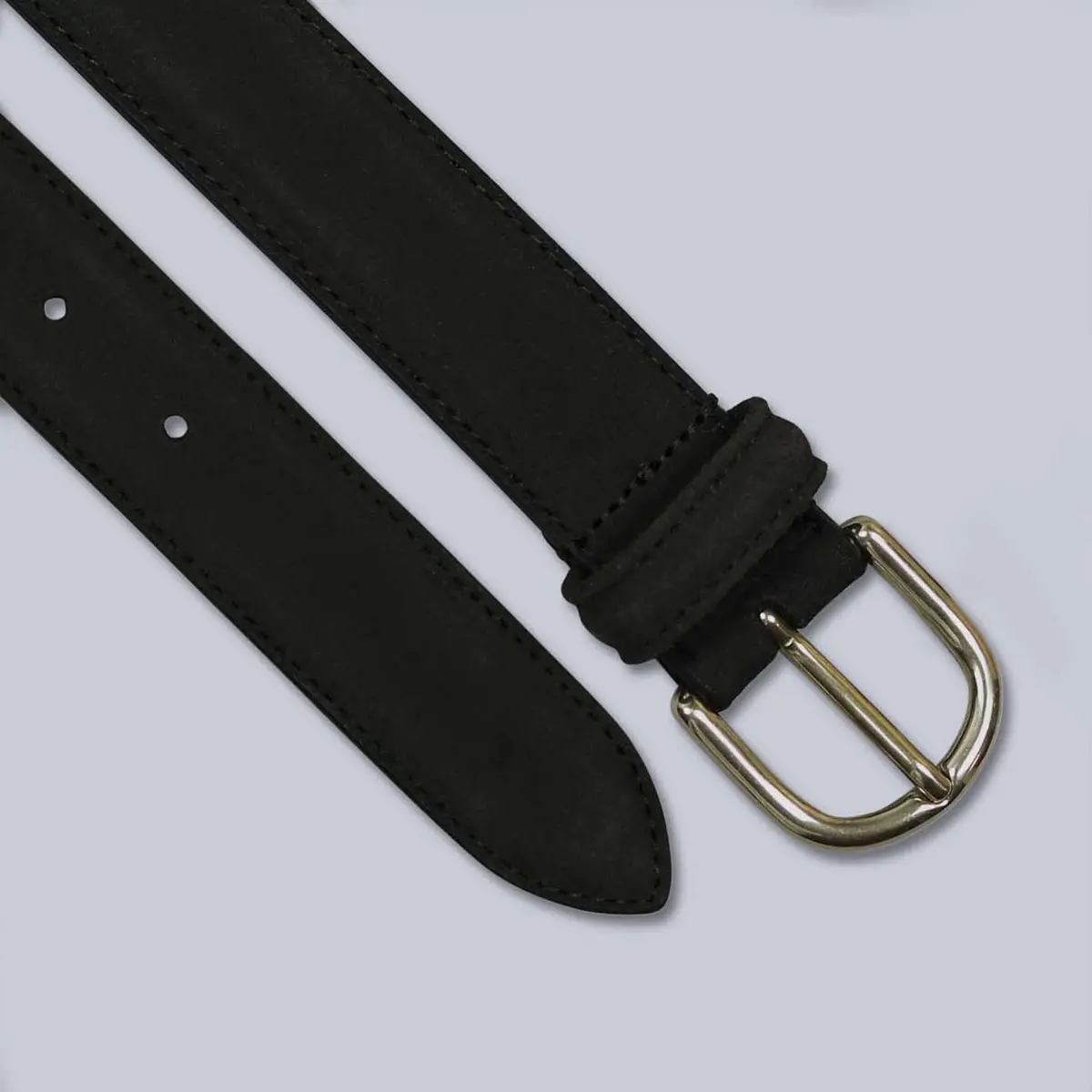 Brown Suede Leather Belt 1
