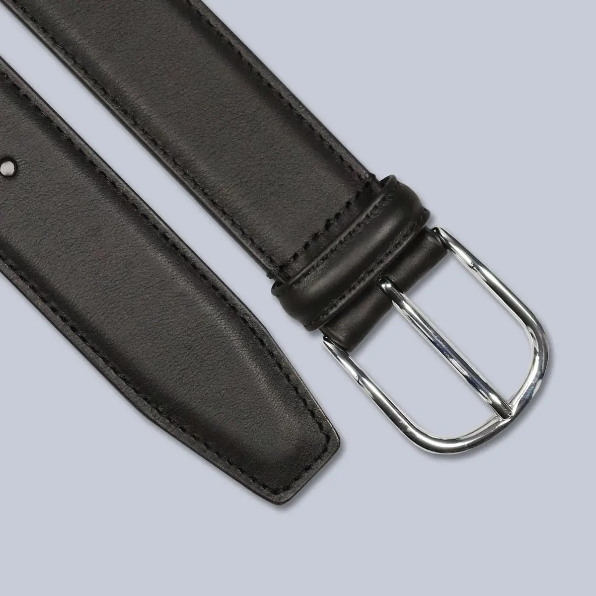 Brown Wide Nappa Calf Leather Belt 1