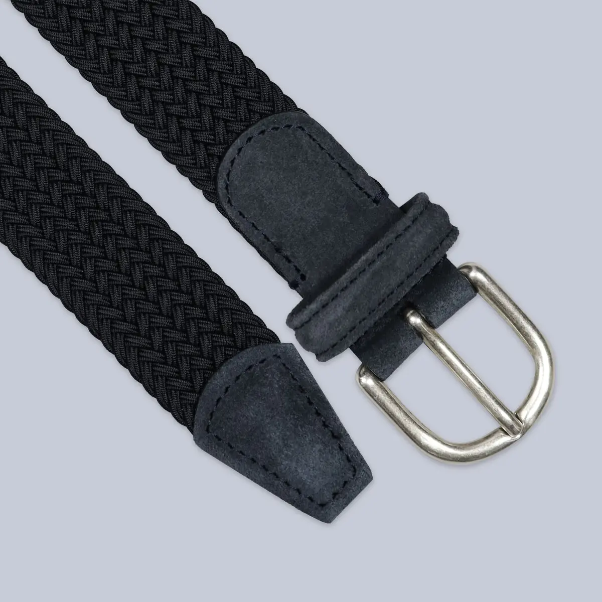 Navy Textile Woven Belt 1