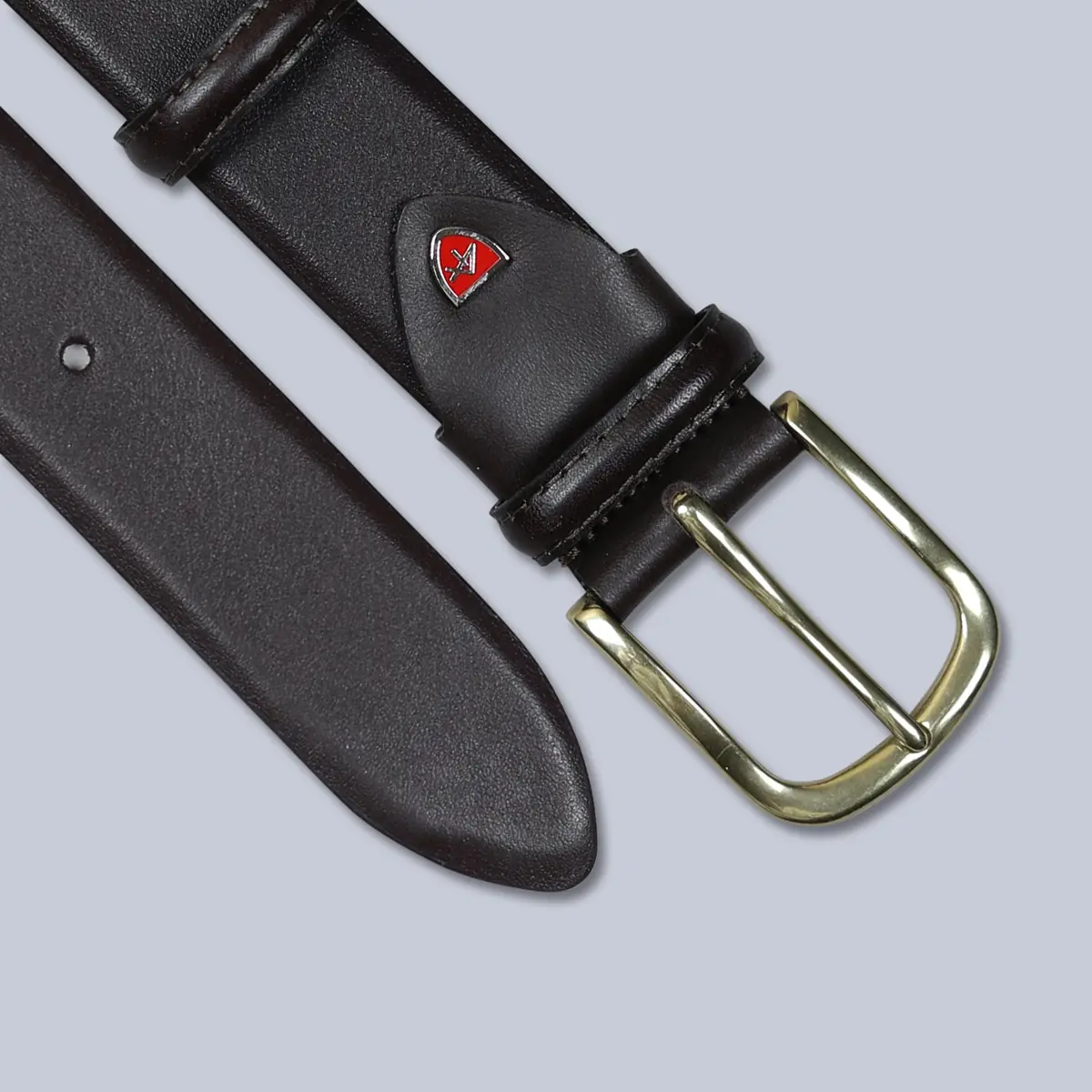 Dark Brown Leather Belt 1