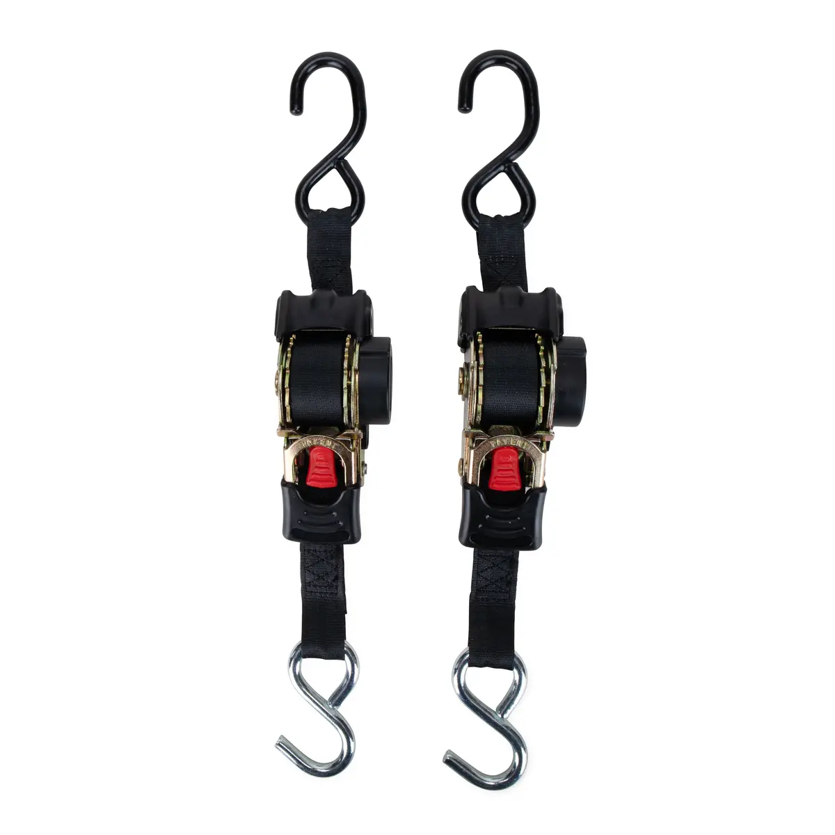 Tie Down Straps, 1" Width, Retractable - 6',Dual Hooks (E/F) 1
