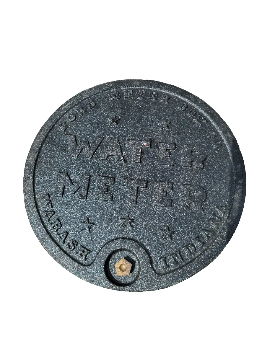 Ford Meter Box Type A 11-1/2" Solid Cast Iron Locking Meter Box Lid #Wa3l 1