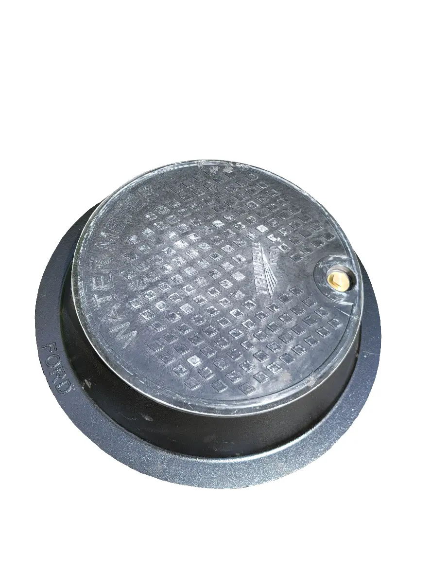 Ford Meter Box C53 Cover With Trumbull Composite Heavy Locking Lid With Bottom Amr Bracket 1