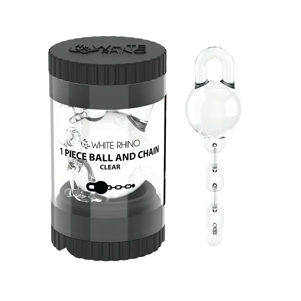 Terp Slurper 1 Piece Ball And Chain With Silicone Jar - Clear 1