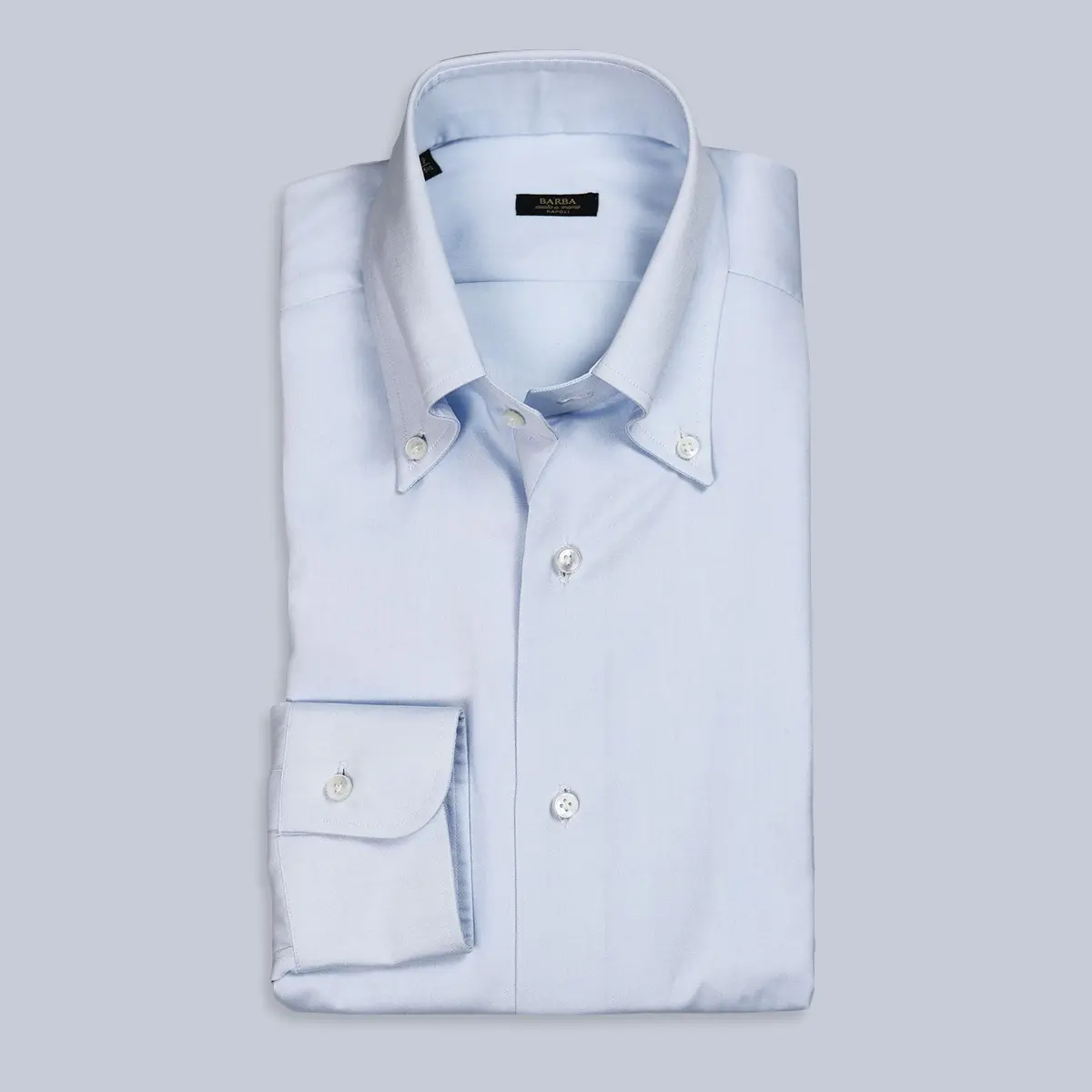 Light Blue Slim Fit Pinpoint Button Down Shirt 1