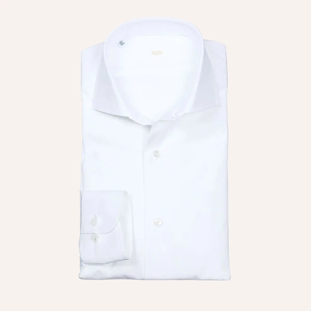 White Poplin Regular Fit Cutaway Shirt 1