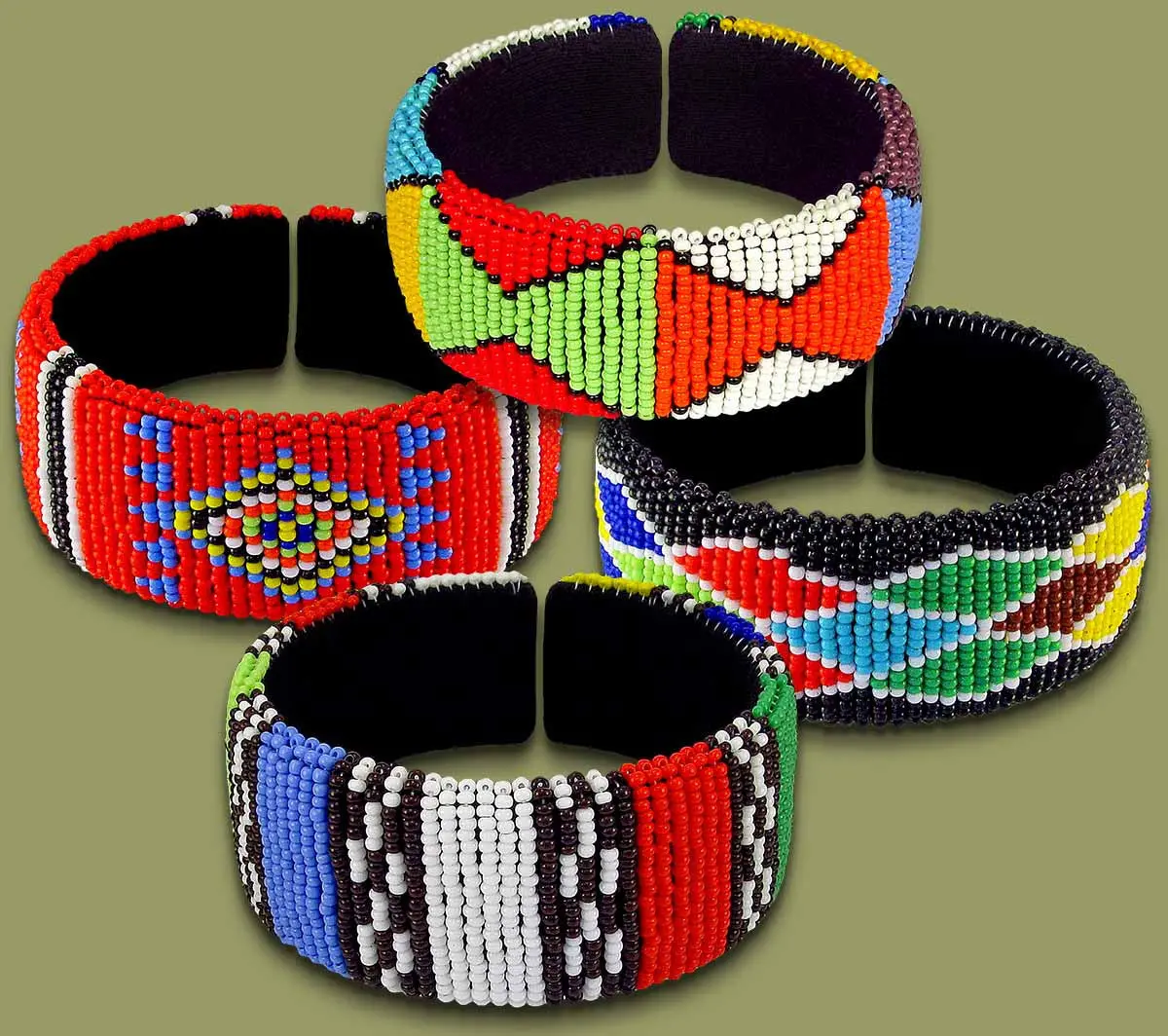 Beaded Bangle Round Mixed 1