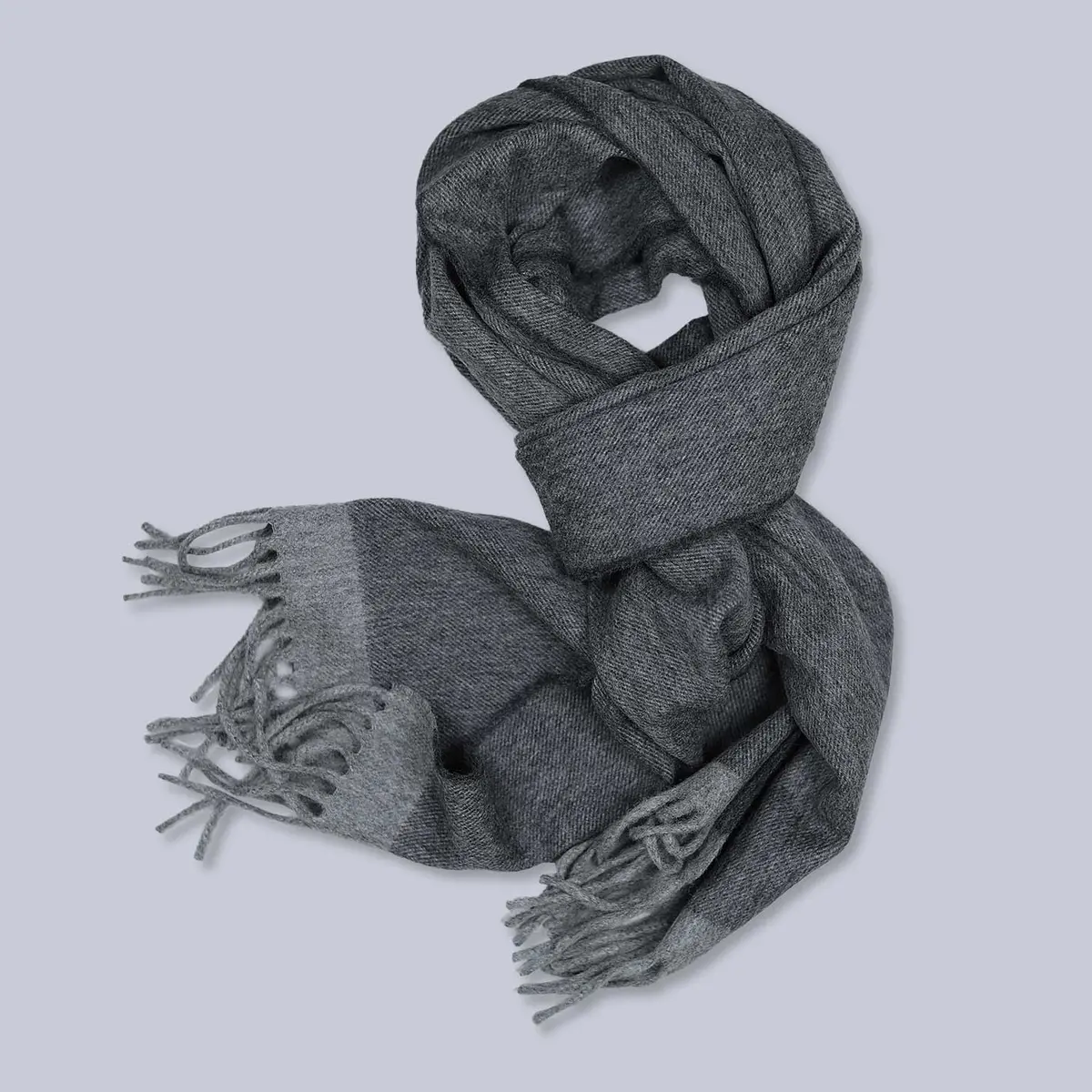 Begg X Co Grey Vale Lambswool Cashmere Scarf 1