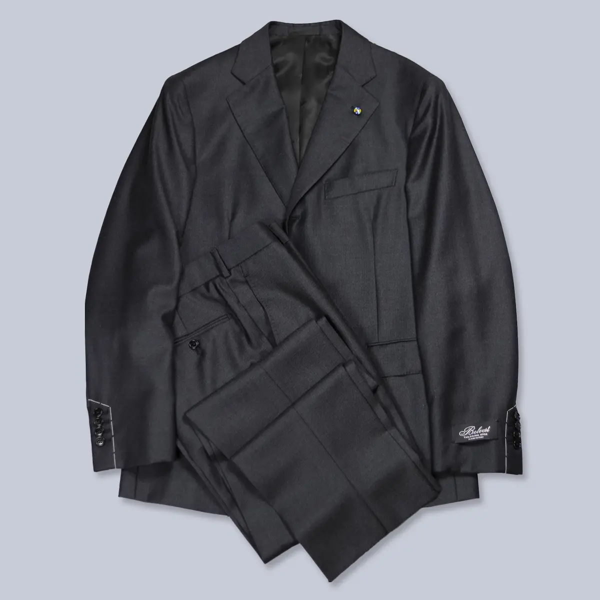 Grey Superfine 110S Wool Suit 1